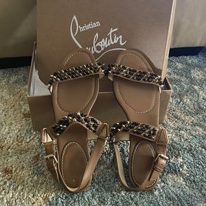 Authentic Christian Louboutin calf leather sandal 41.5